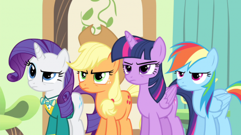 rarity_applejack_twilight_and_rainbow_looking_angry_s4e14.png